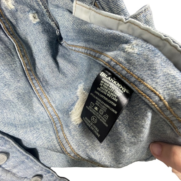 BlankNYC Light Wash Distressed Button Jean Jacket - Picture 6 of 6